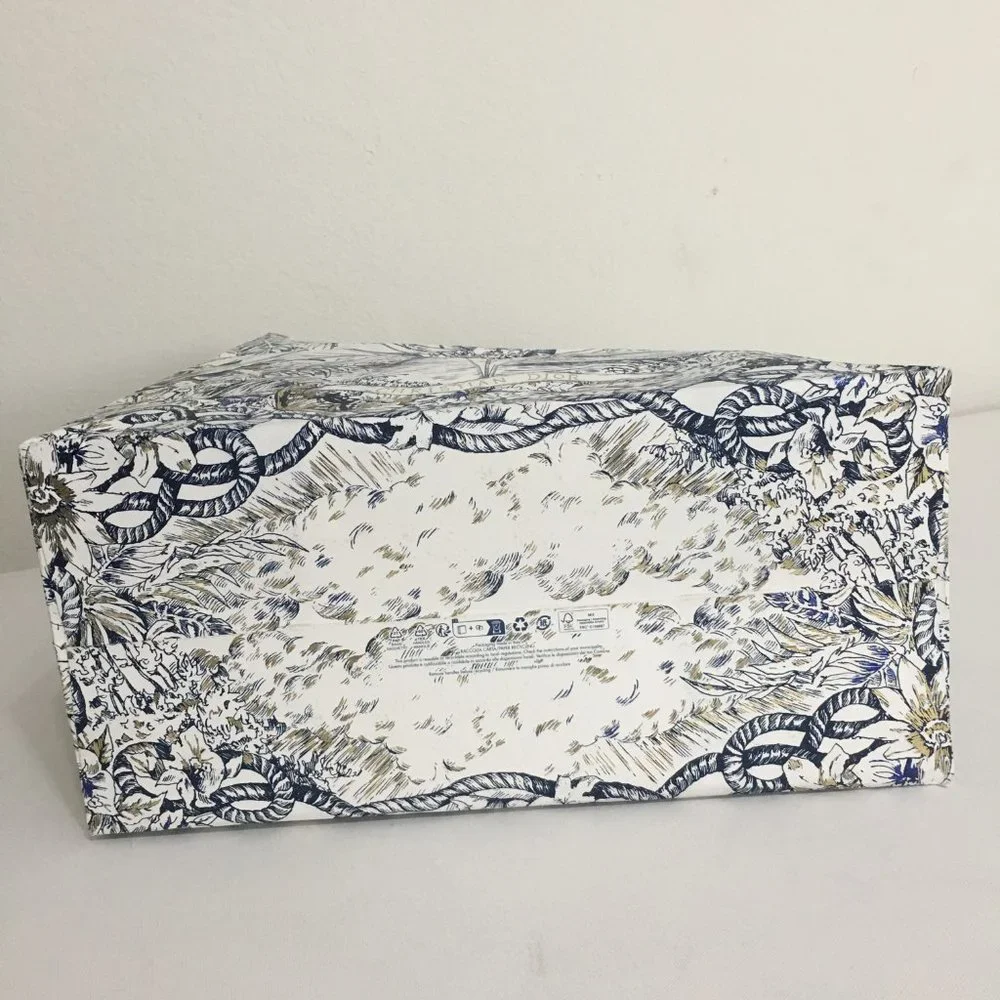 Dior 2022 Holiday Nautical Toile Gift Bag 17x14x6.5